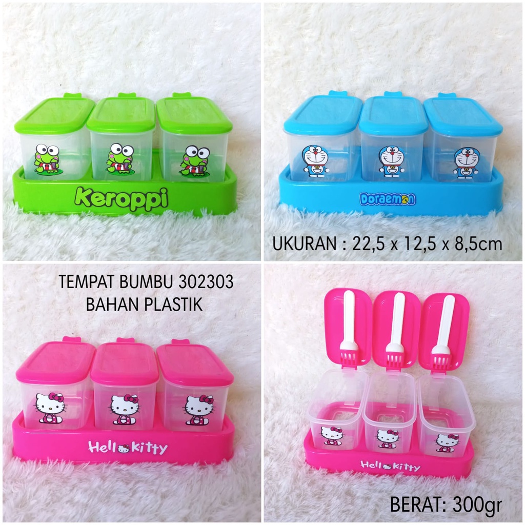 TEMPAT BUMBU HELLOKITTY / TEMPAT BUMBU DORAEMON / TEMPAT BUMBU KEROPI / WADAH BUMBU HELLOKITTY / WAD