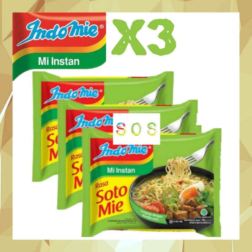 

《OS3》 PAKET 3 Indomie rasa Soto Mie