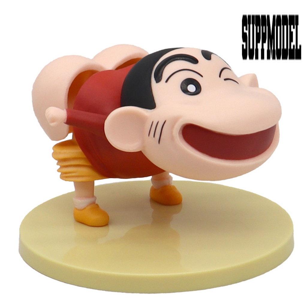 Suppmodelx &lt; Boneka Pajangan Action Figure Crayon Shin-chan Bahan PVC Untuk Dekorasi Interior Mobil