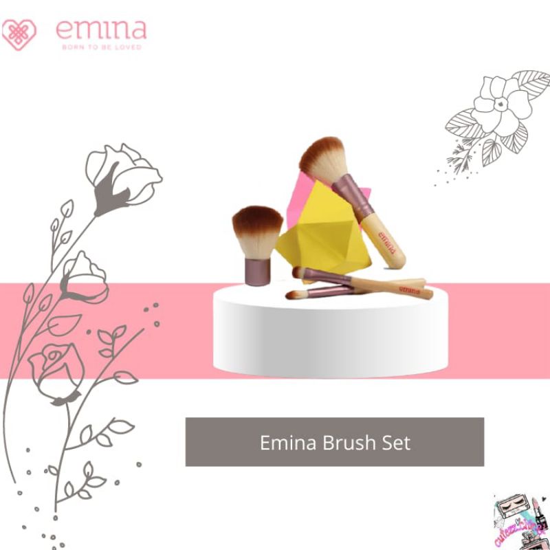 ☃Cutezz_Ching1☃Emina Brush Set - Kuas Makeup Set