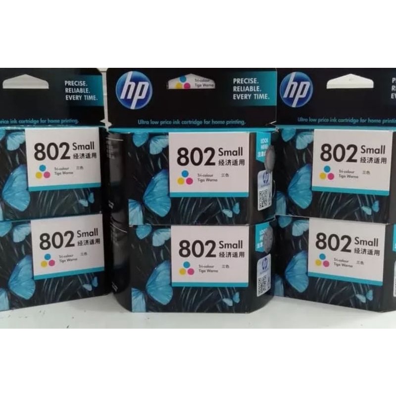 Cartridge hp 802 color baru segel original harga bekas