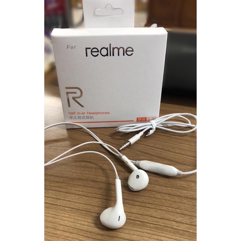 HANDSFREE / HEADSET / EARPHONE REALME MH133 KUPING GEPENG TANPA KARET