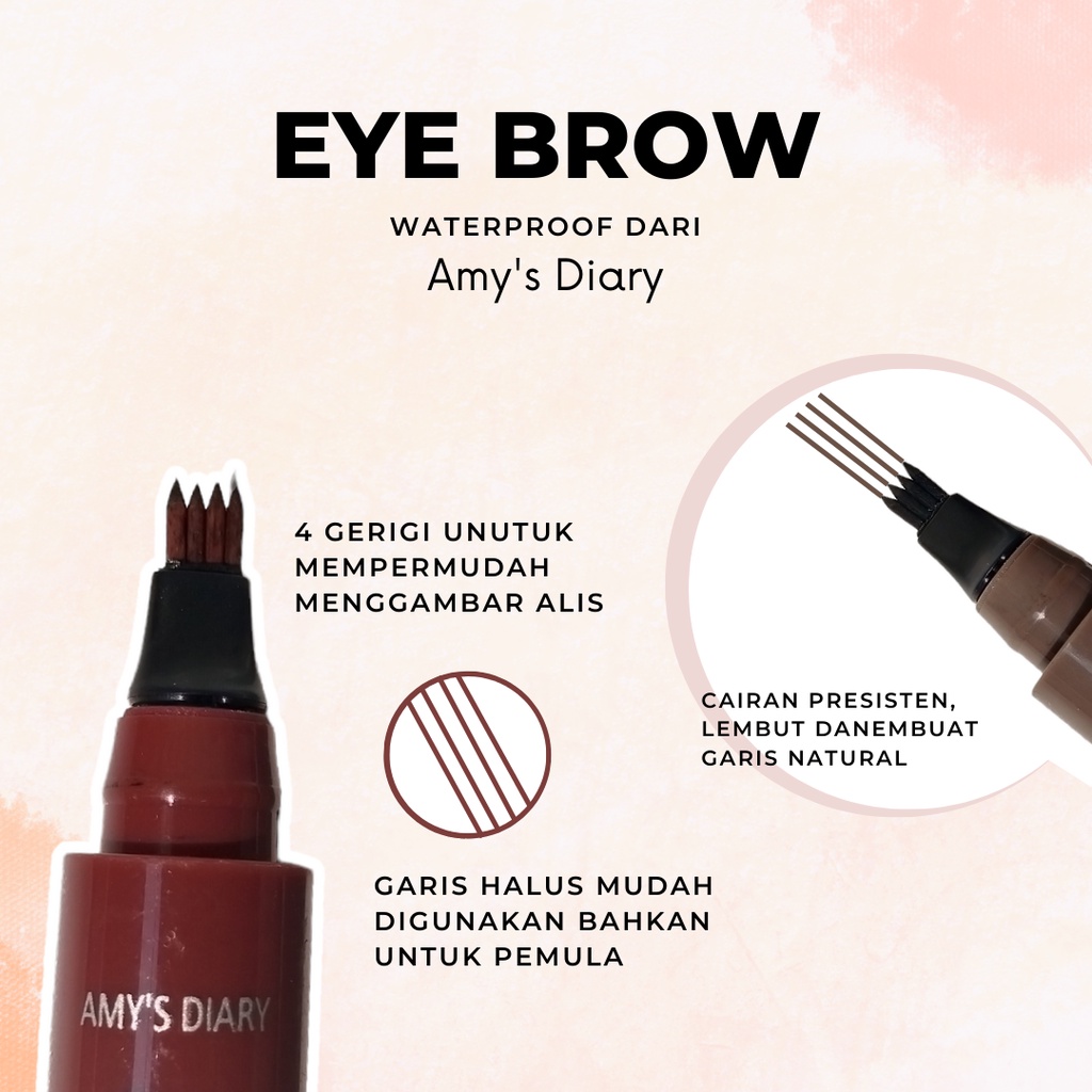 Amy's diary my 4- tip brown eyebrow pensil alis Waterprof