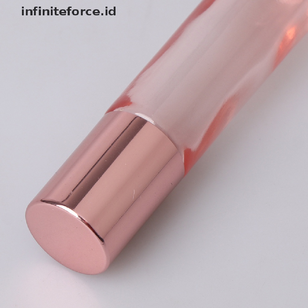 (Infiniteforce.Id) Botol Kaca Roll On Kosong 10ml Warna Pink Untuk Parfum / Essential Oil