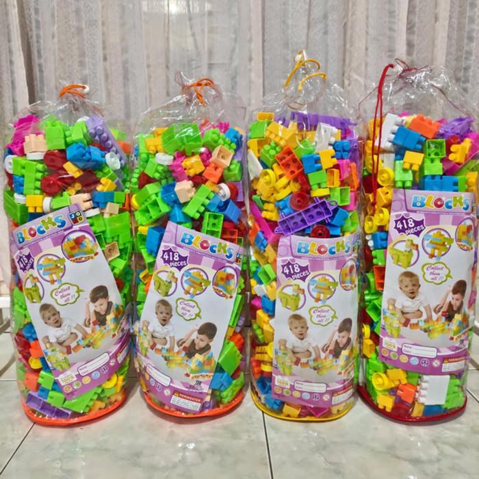 Toys | Mainan Block Lego Kantong Besar Isi 418 Pcs / Mainan Lego Isi Banyak