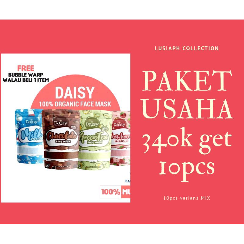 PAKET USAHA MASKER PAKET DAISY MASKER DAISY PAKET USAHA MURAH MASKER DAISY