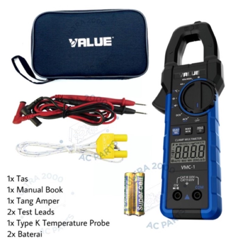 L Digital Clamp Meter / Tang Ampere Value VMC-1