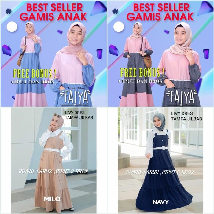 Faiya Gamis Anak Perempuan Remaja Terbaru Lebaran Usia 13 -15 Tahun