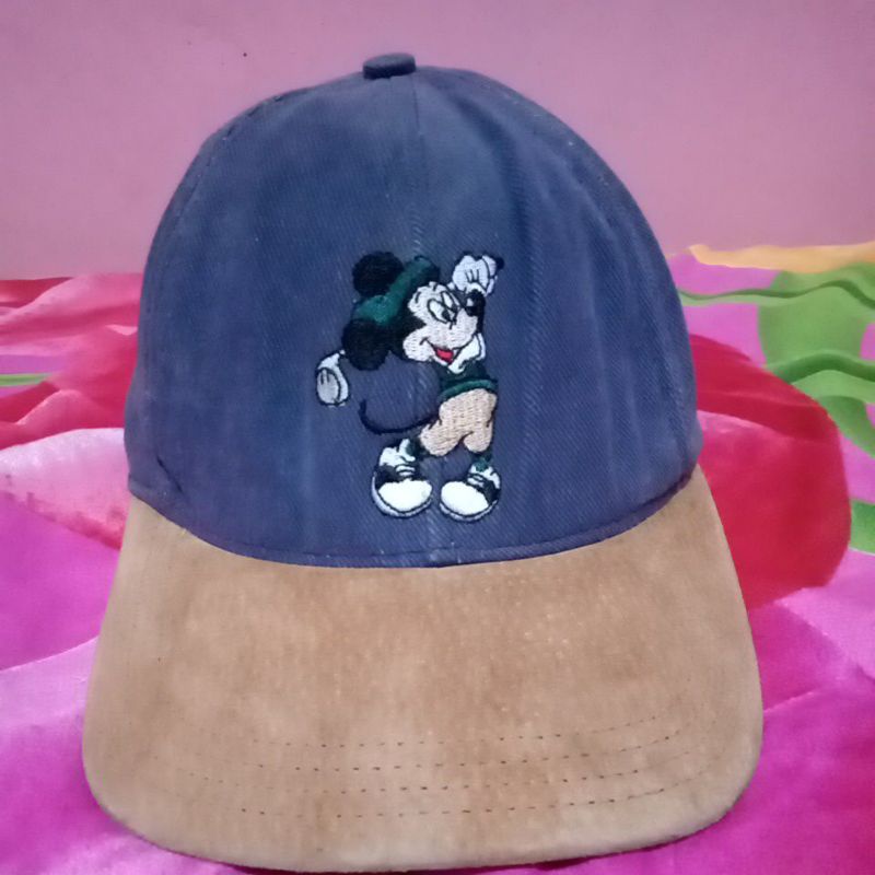 Vintage Disney Mickey Mouse Golf Strapback Hat