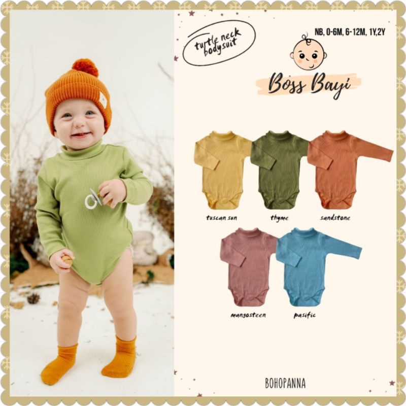 BOHOPANNA - Turtle Neck Bodysuit / Jumper Lengan Panjang Bayi Anak