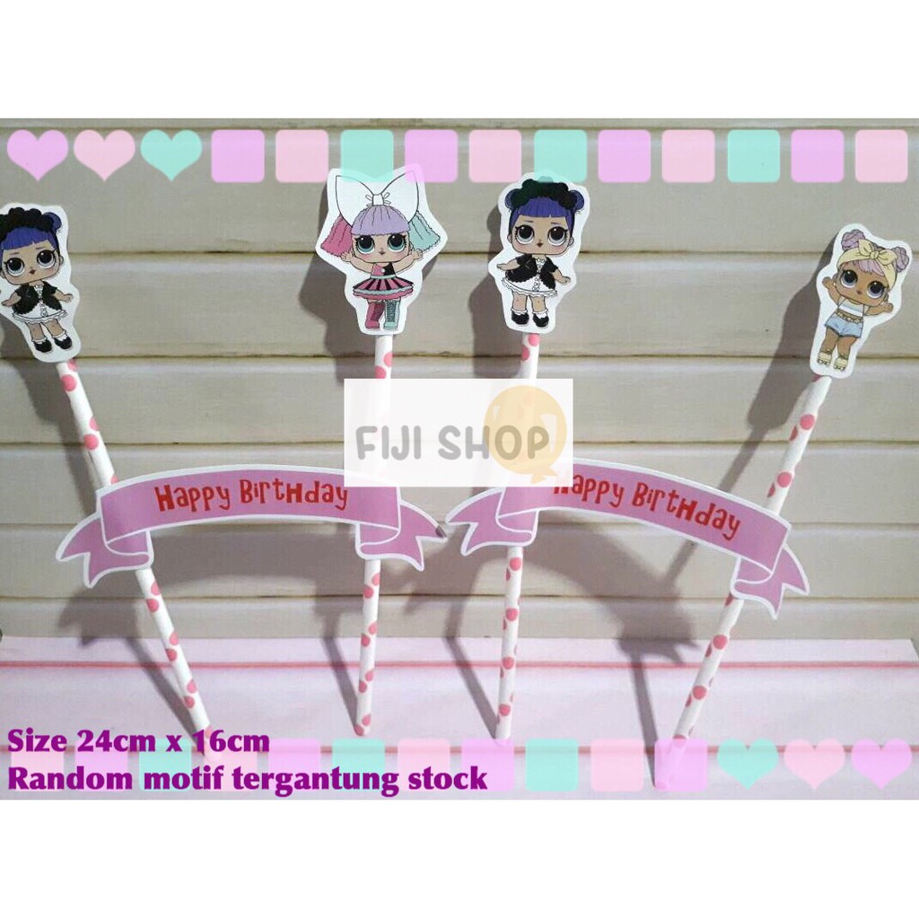 Cake Topper Hiasan  Kue  Ultah  Topper Cake Karakter  LOL 