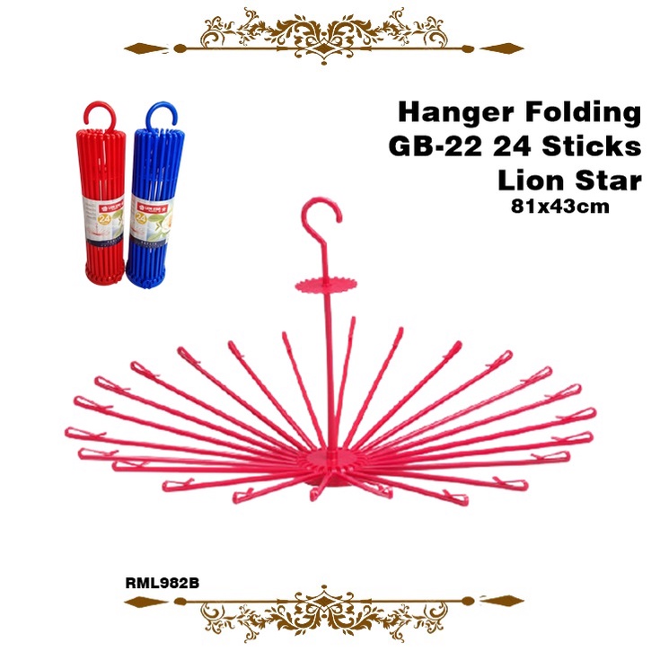 Hanger/Jemuran Folding G-22 24 Sticks Lion Star