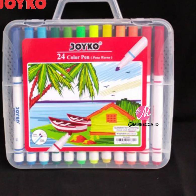 

DDS 24 PCS SPIDOL WARNA JOYKO CLP-05 WASHABLE MARKER Ready Stock