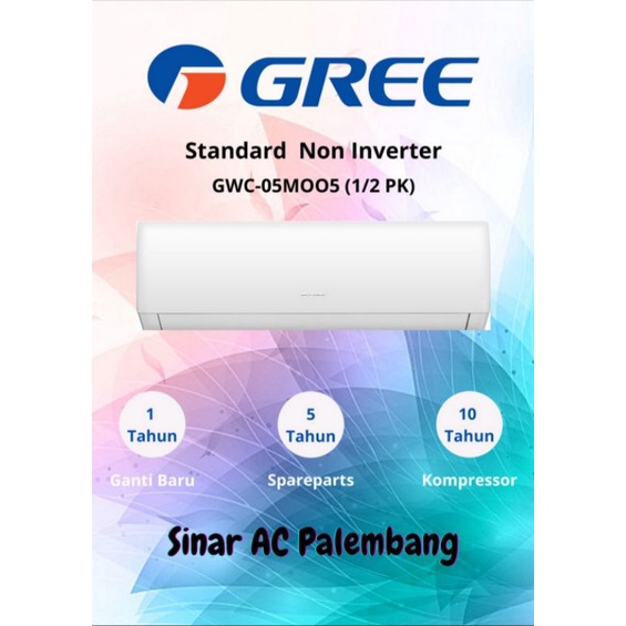 AC Gree 1/2 PK GWC-05MOO5S Smart Cleaning System