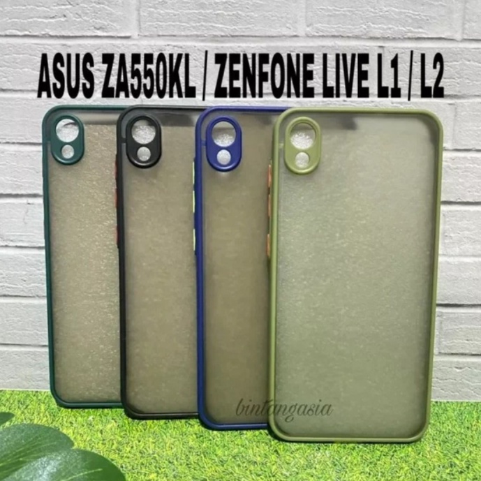 CASE MATTE ASUS ZENFONE LIVE L1 L2 ZA550KL TRANSPARAN FUZE MACARON MY CHOICE - FA