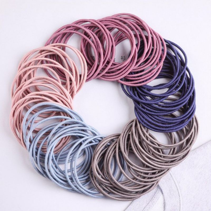 1pcs Karet Ikat Rambut Polos Elastis Korea Style Hairband Korea Jepit Rambut