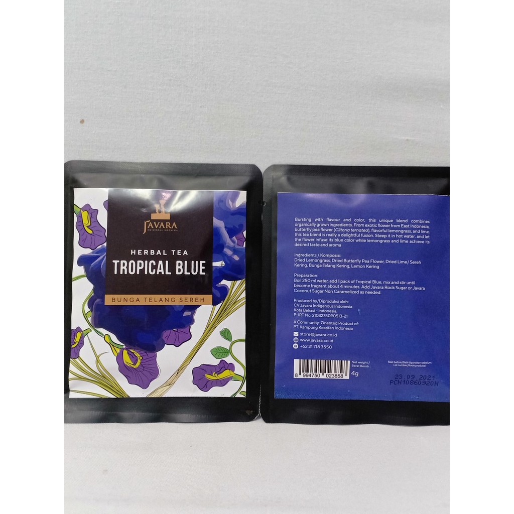 

Javara - Bunga Telang Sereh (Herbal Tea Tropical Blue) - 4 gr