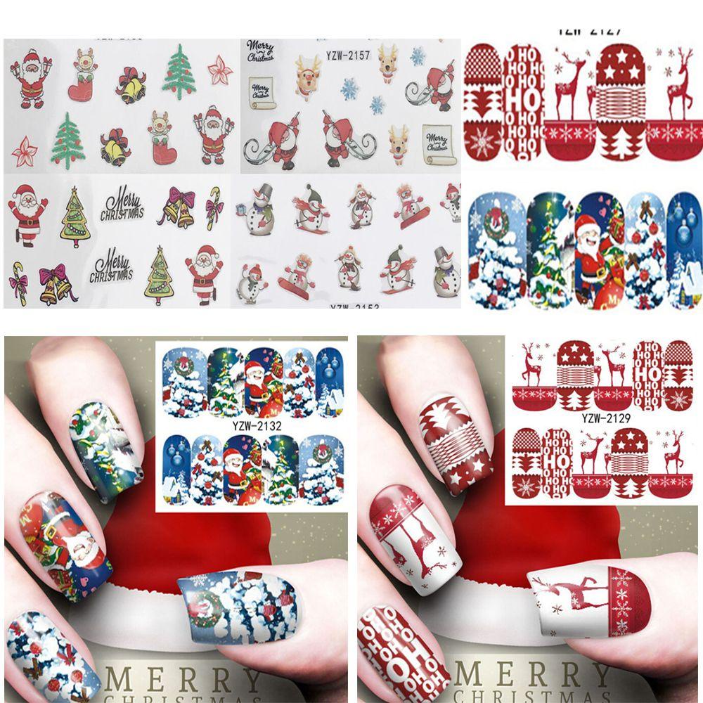 Preva Stiker Nail Art Stiker Hot Beauty Santa Claus Snowflakes Dekorasi Stiker