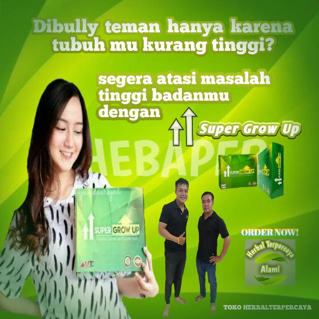 

SUSU PENINGGI BADAN SUPER GROW UP SUPLEMEN PENINGGI BADAN VITAMIN PENINGGI BADAN SUPER GROW UP HALAL