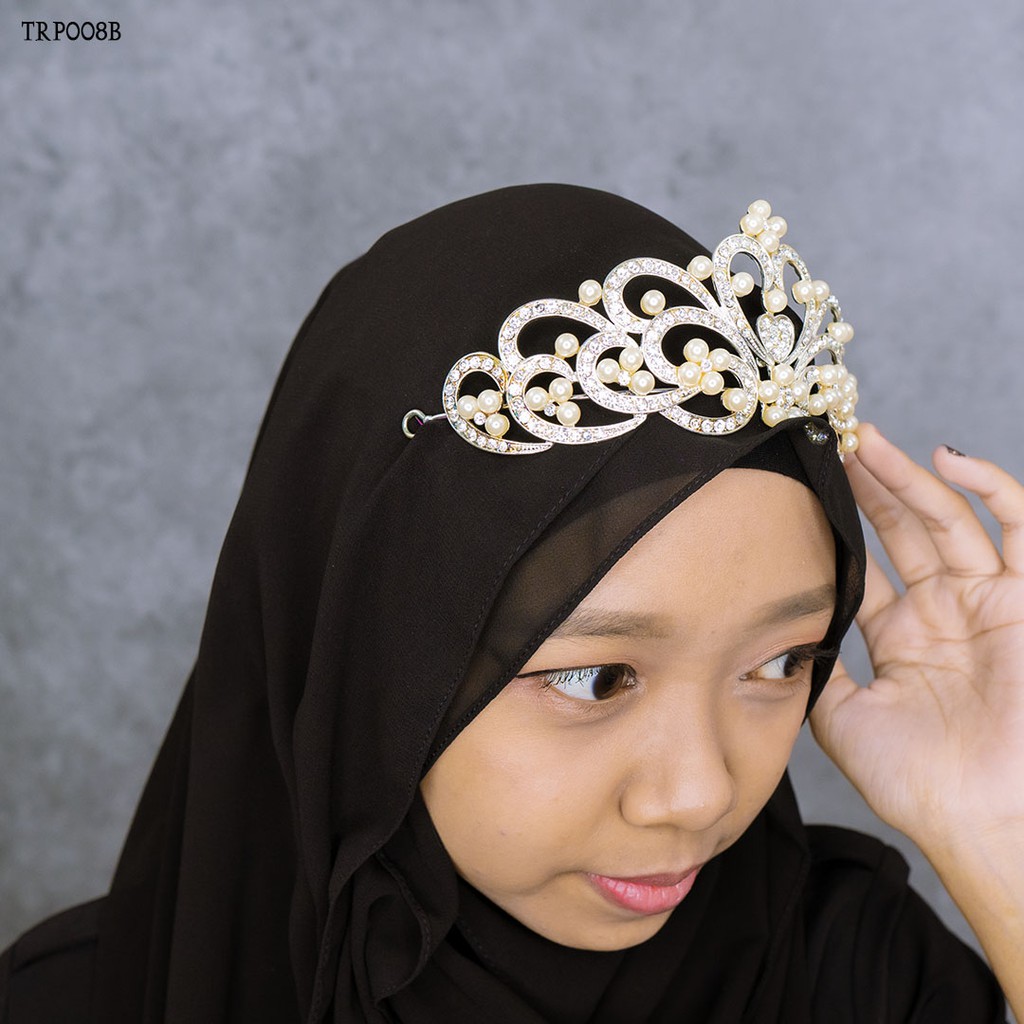 [SIAP KIRIM] TIARA BRIDE MAHKOTA PENGANTIN PESTA HIJAB FASHION TRP008