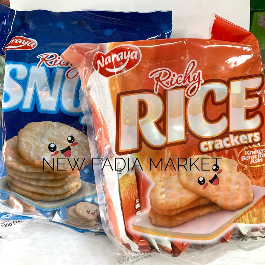 

Naraya Richy Rice Crackers Asin Snow Crackers Manis Biscuit Beras 120g