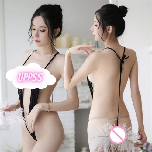 Violet Lingerie Seksi Cosplay Anime Kamisol Pakaian Tidur Wanita Transparan Babydoll 1092-8