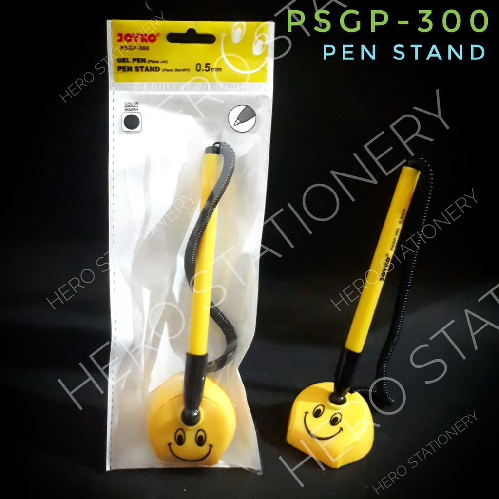 

Pen ballpen gel stand joyko emoticon smile imut 0.5 mm PSGP-300
