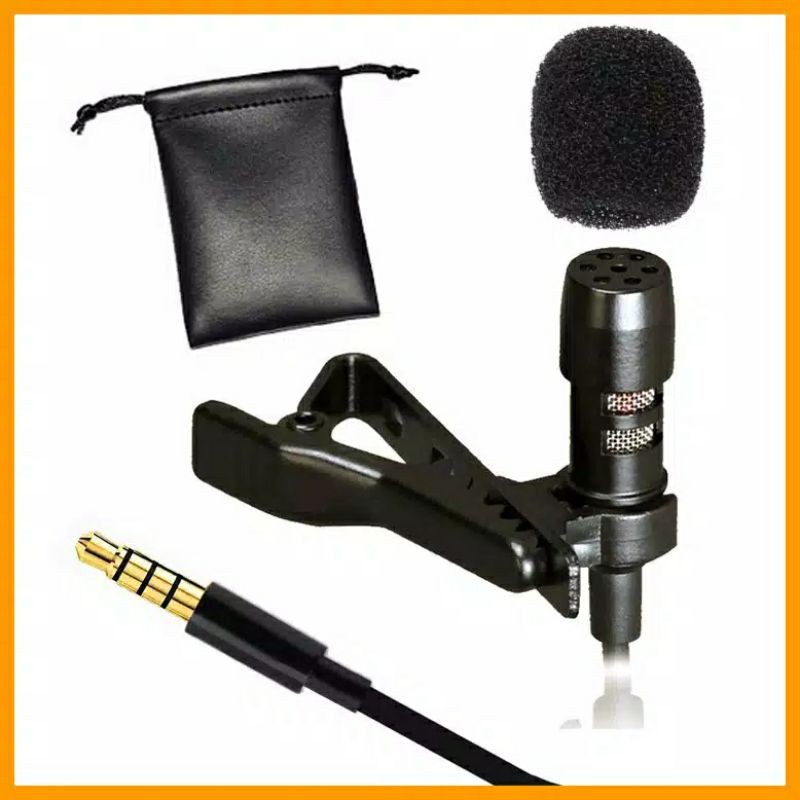 Mic Hp Clip On Deluxe Lavalier Microphone Handphone Mikrofon Eksternal Youtuber VLog