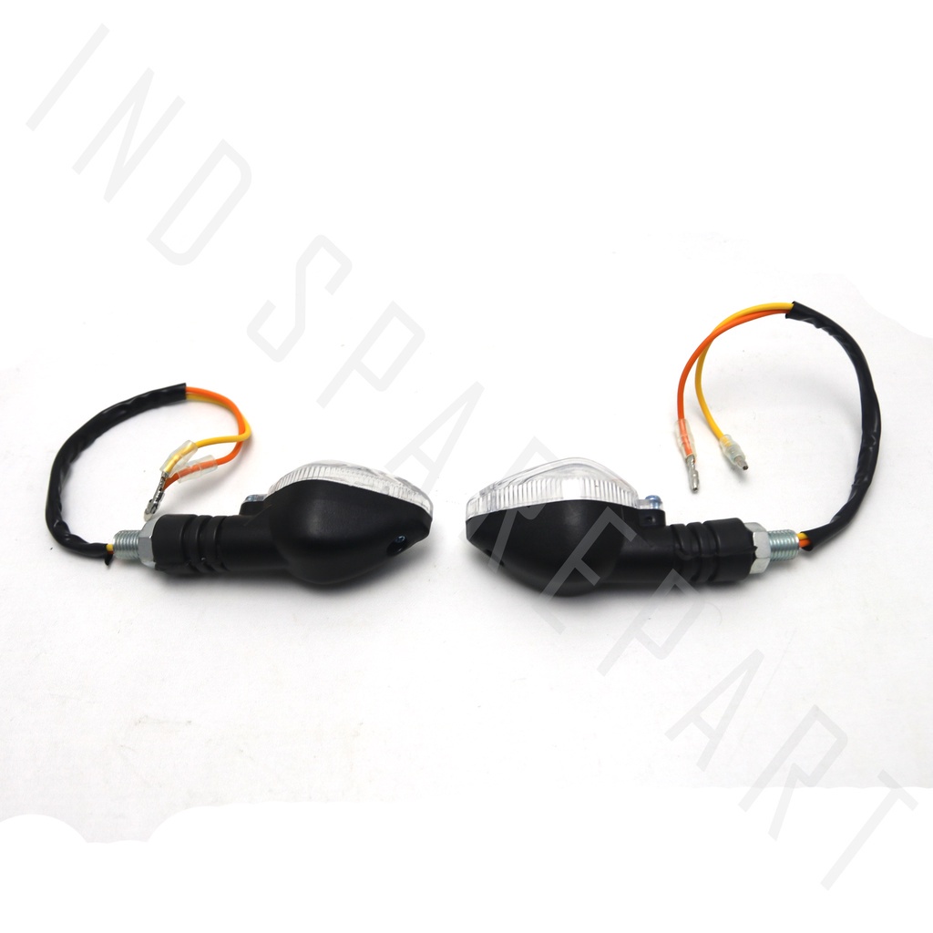 Lampu Sen-Riting Mini-Set Putih Model Mega Pro New Monoshock Bisa Untuk Semua Jenis Motor Sen Kuping