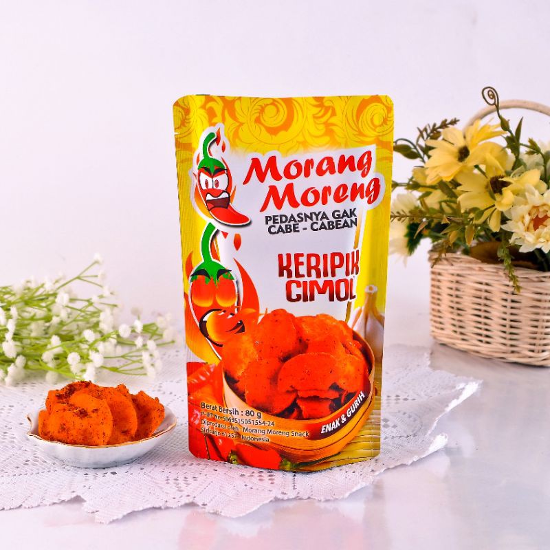 

PROMO!!! AGEN KRIPIK CIMOL MORANG MORENG 80gr SNACK PEDAS MURAH