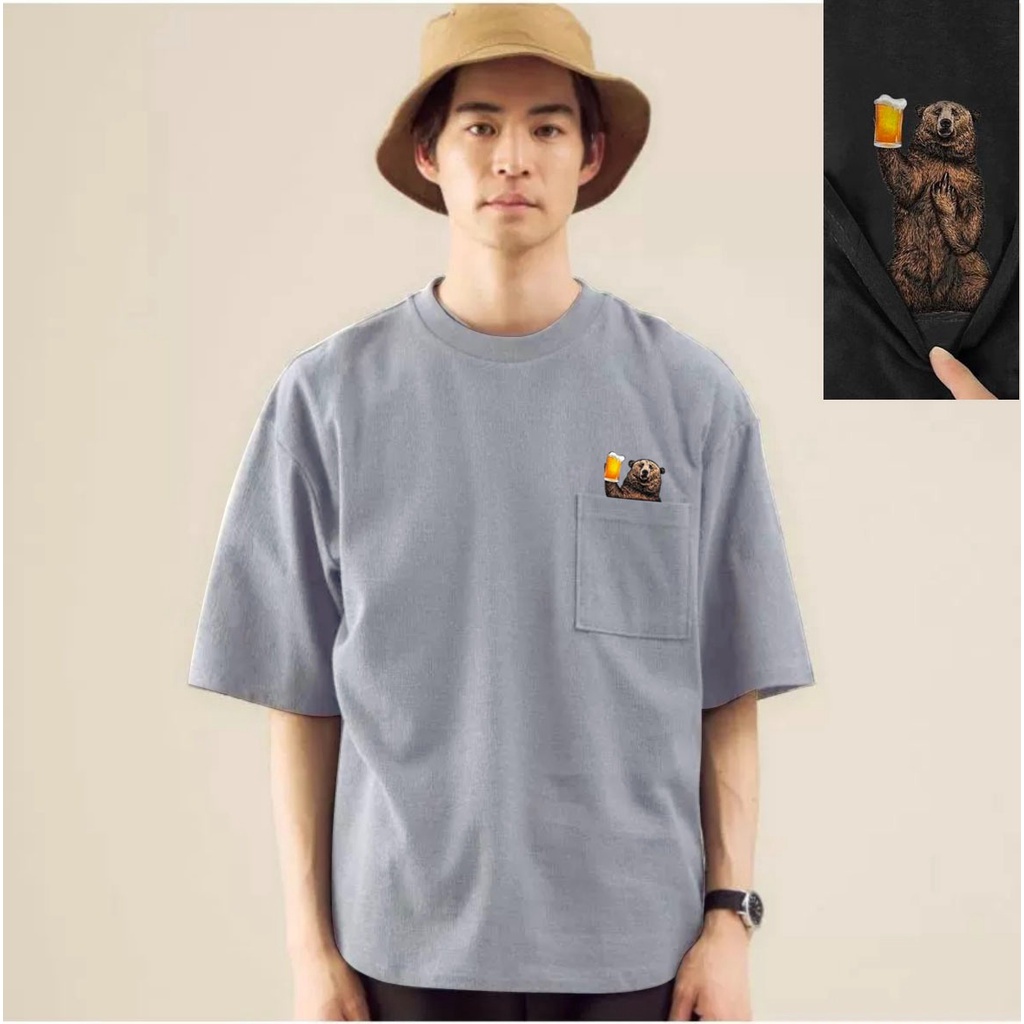 Mokokomo Kaos Ario Grey Baju Oversize Pria Kaos Oversize Pria Terbaru