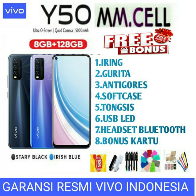 VIVO Y50 RAM 8/128 GB GARANSI RESMI VIVO INDONESIA