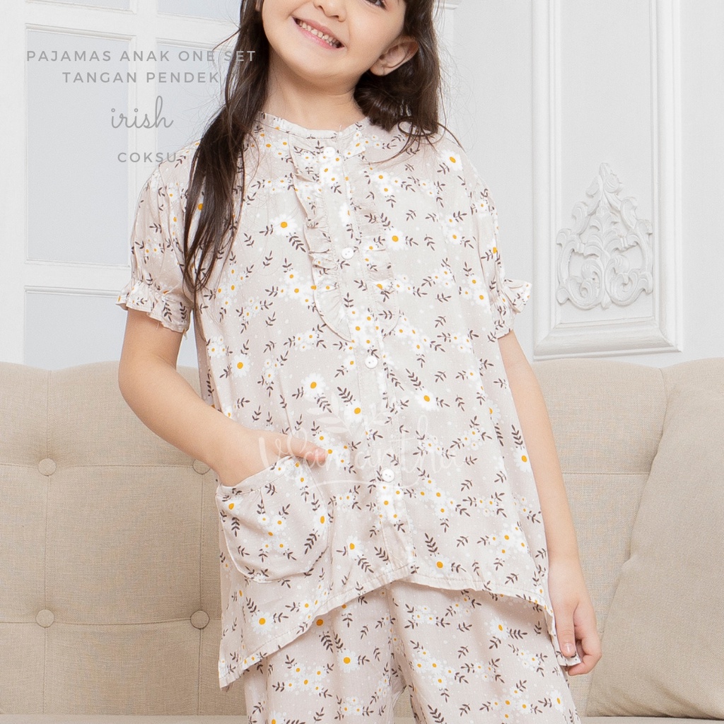 One Set Piyama Rayon Pendek Anak Motif