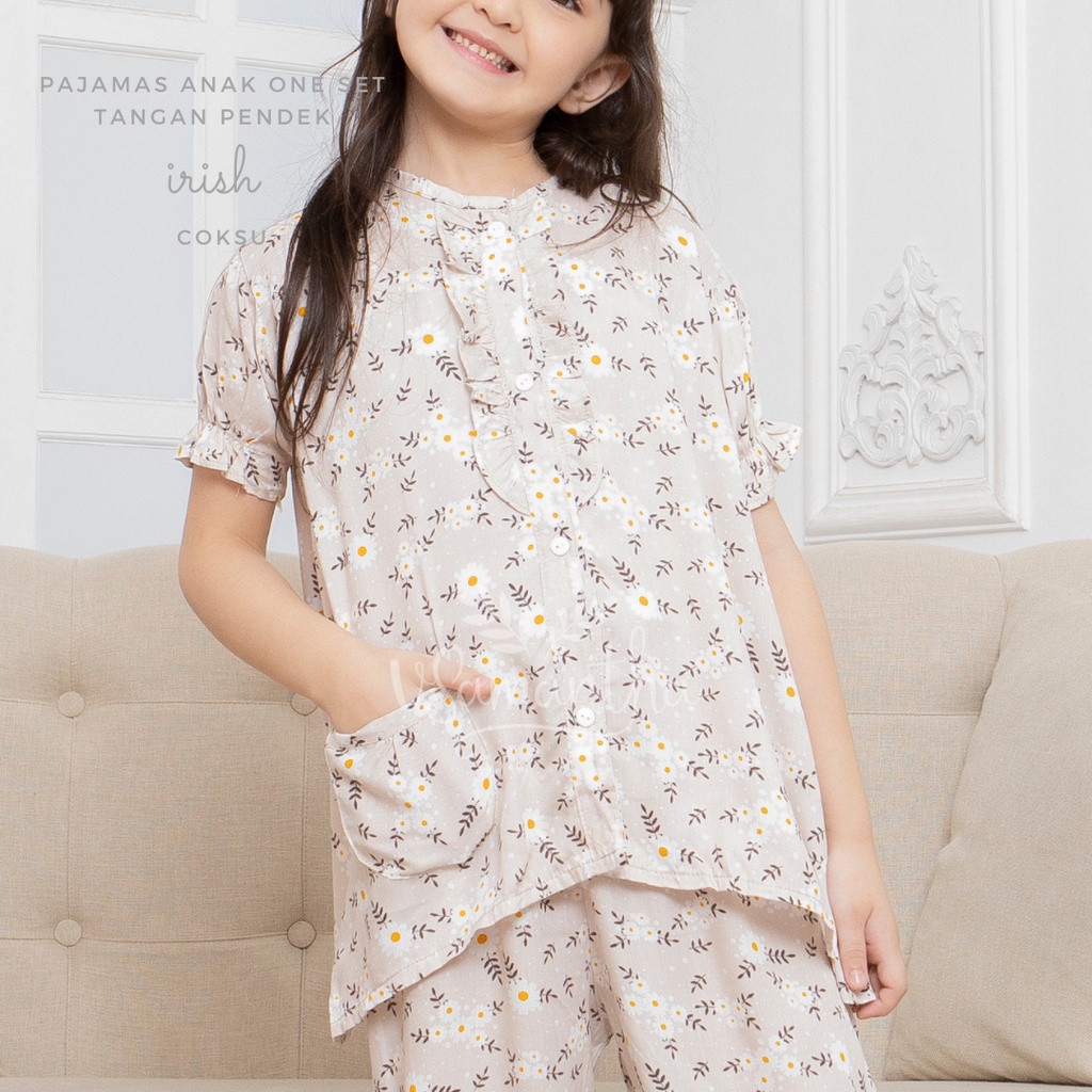 One Set Piyama Rayon Pendek Anak Motif