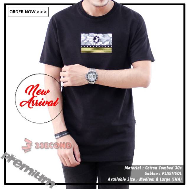 Kaos distro pria three second