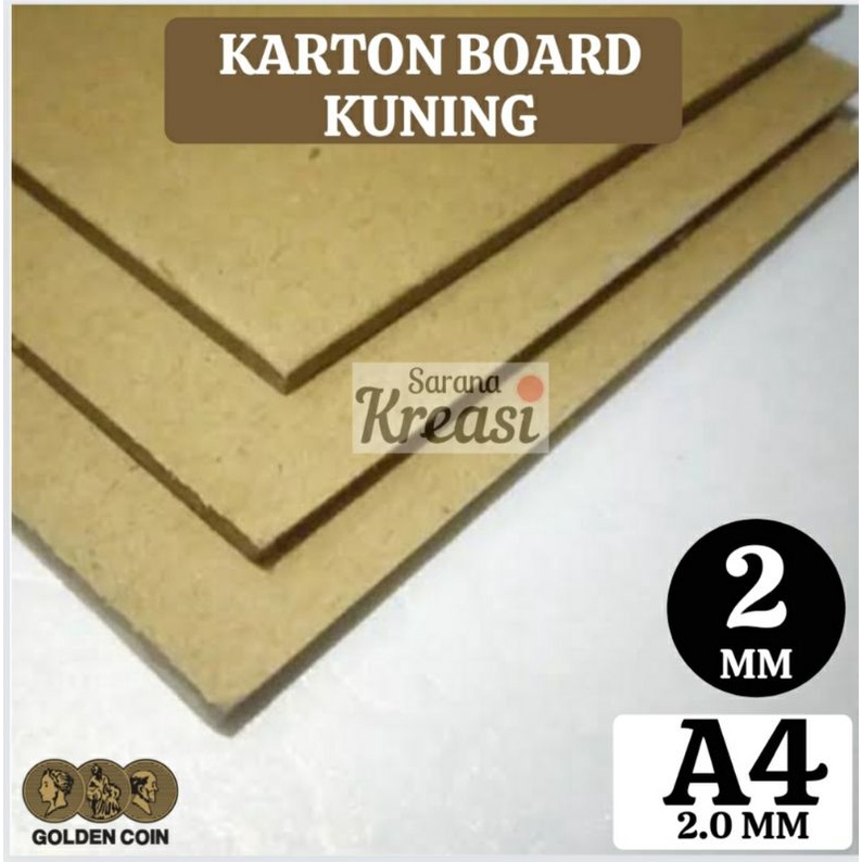 

Karton Board Kuning 2mili A4 (2mm - satuan) Paper Eco Recycle