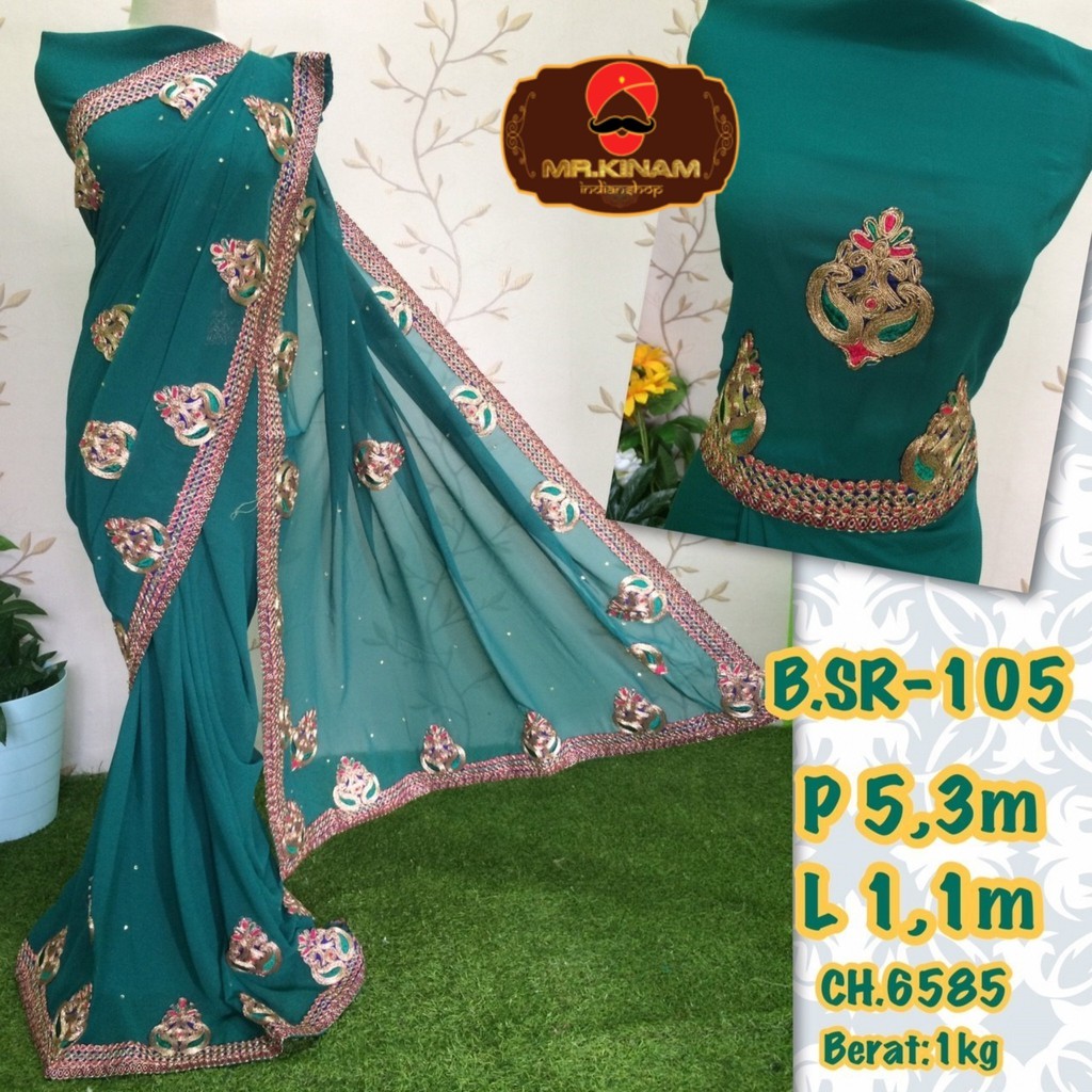 SAREE INDIA [B.SR-105109] | KAIN SAREE INDIA | SAREE LILIT INDIA | BAJU INDIA