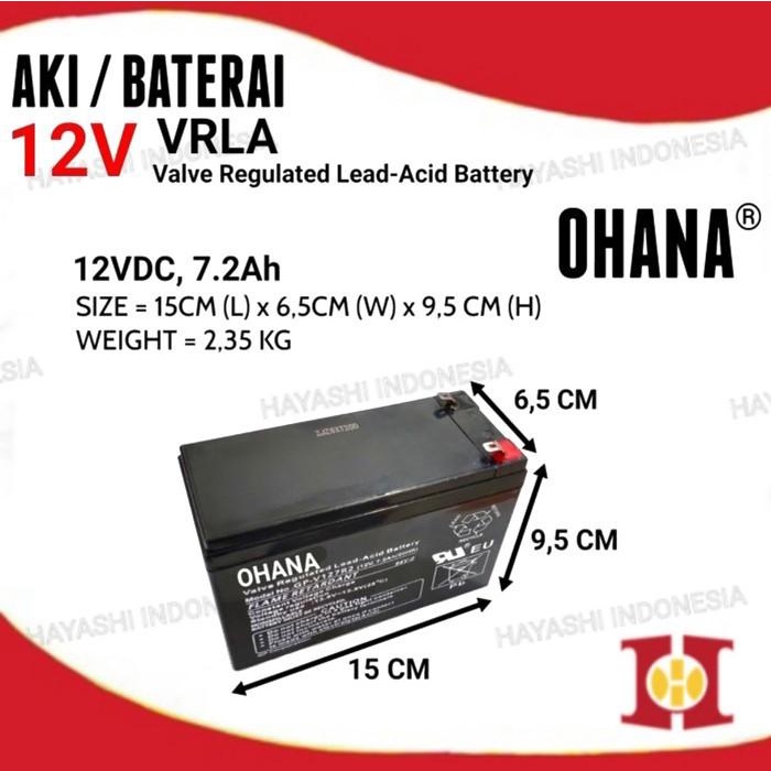 Aki 12V 7Ah Panasonic GP Original VRLA Accu Baterai UPS Mobil Motor