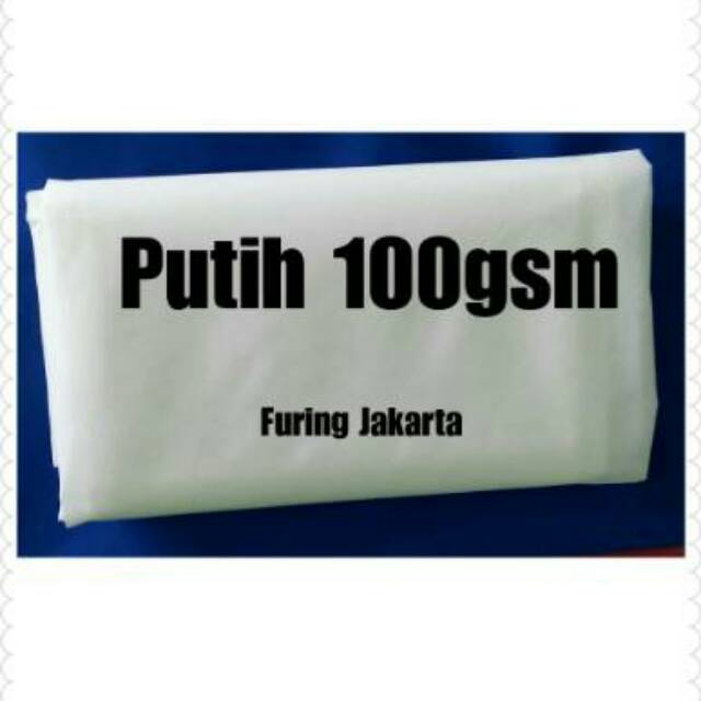 kain furing Putih 100 gsm,kain spunbond