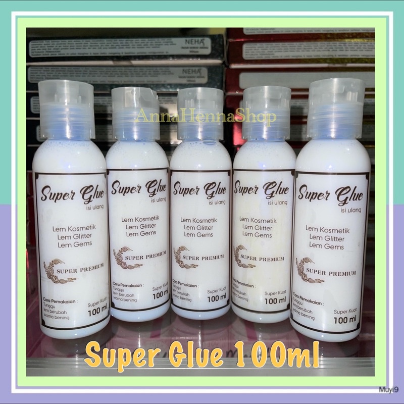 

Isi 100ml lem isi ulang | Lem Henna | lem kulit super premium woterproff