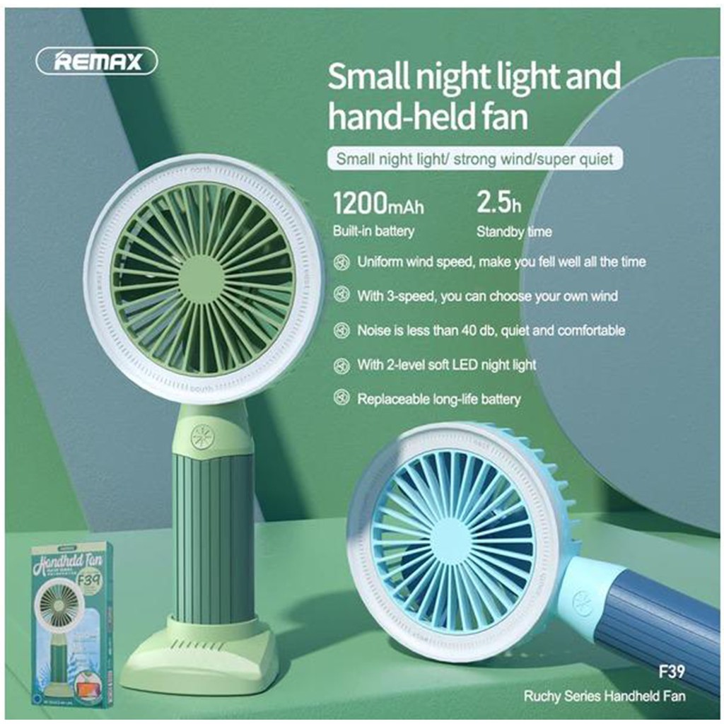 Kipas Angin Mini Remax F39 Handheld Fan Model Genggam Shopee Indonesia