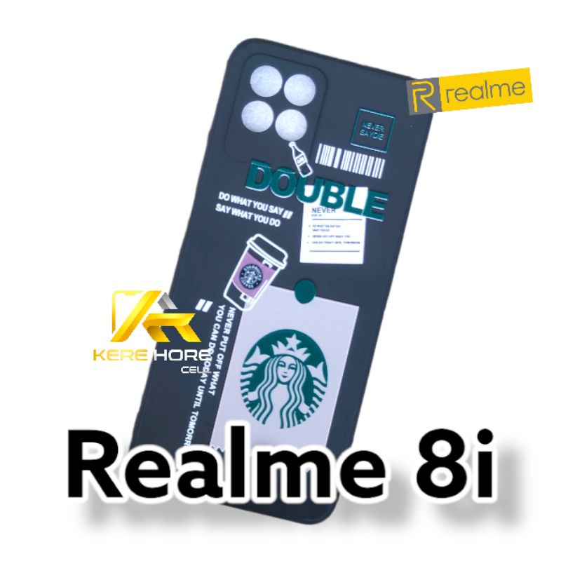 CASE REALME 8i SQUARE EDGE SOFTCASE STARBUCKS REALME 8i