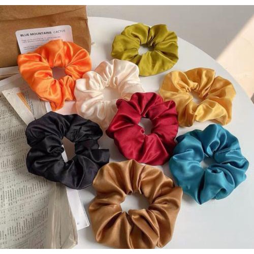 Topprice COD Ikat Rambut Scrunchie Karet Rambut Korea Polos Kunciran  Gelang Wanita AW13 / AW16