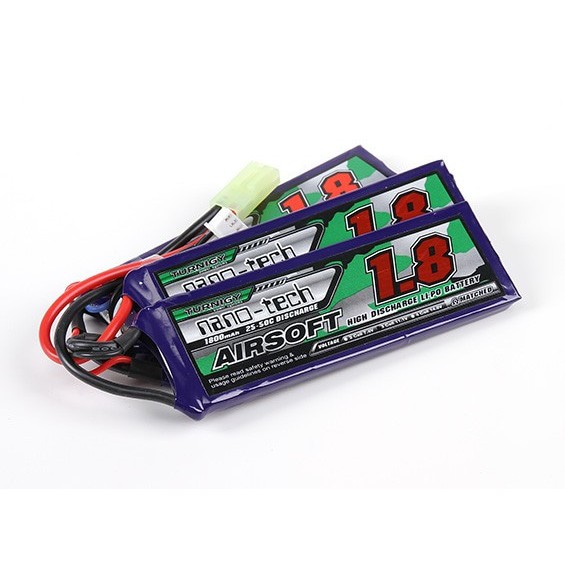TURNIGY Nano-Tech 1800mah 3S 25~50C Lipo AIRSOFT Triple Pack
