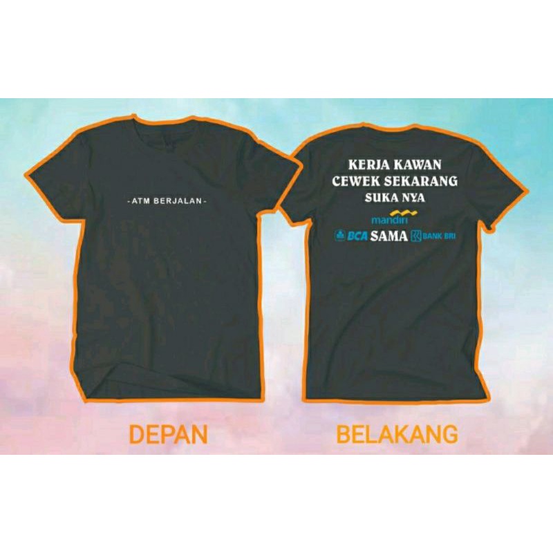 MRS KAOS ATM BERJALAN MANDIRI BCA SAMA BRI