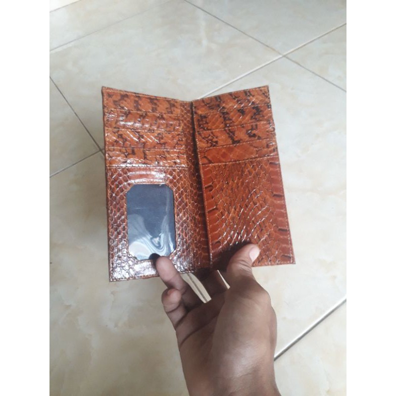 MURAH MERIAHdompet kulit ular phyton asli