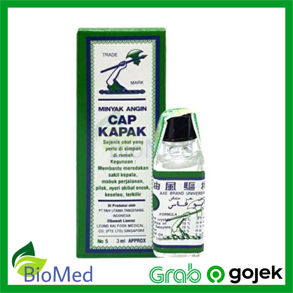 MINYAK ANGIN CAP KAPAK 3 ml - Sakit Kepala Pusing Pegal Linu Terkilir