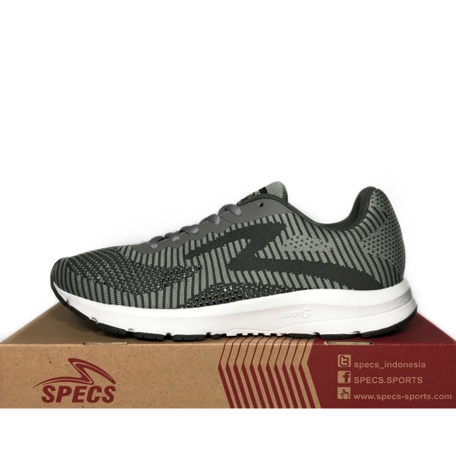 Sepatu Running Lari Specs Overdrive Ash Grey 200530 ORIGINAL BNIB