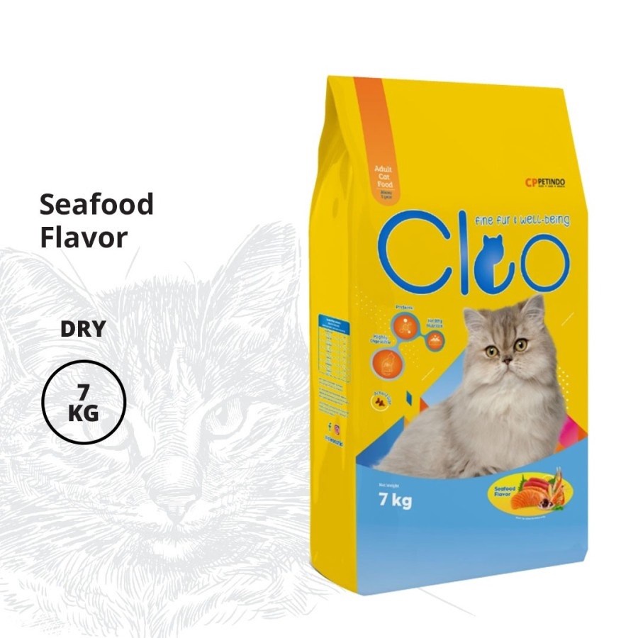 Makanan Kucing Cleo Seafood 7kg 7 kg Cat Food Pakan Kering Dewasa