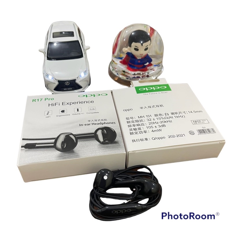 HEADSET HANDSFREE OPPO R17 PRO MH151 JACK 3.5MM HIFI EXPERIENCE BLACK HIGH QUALITY